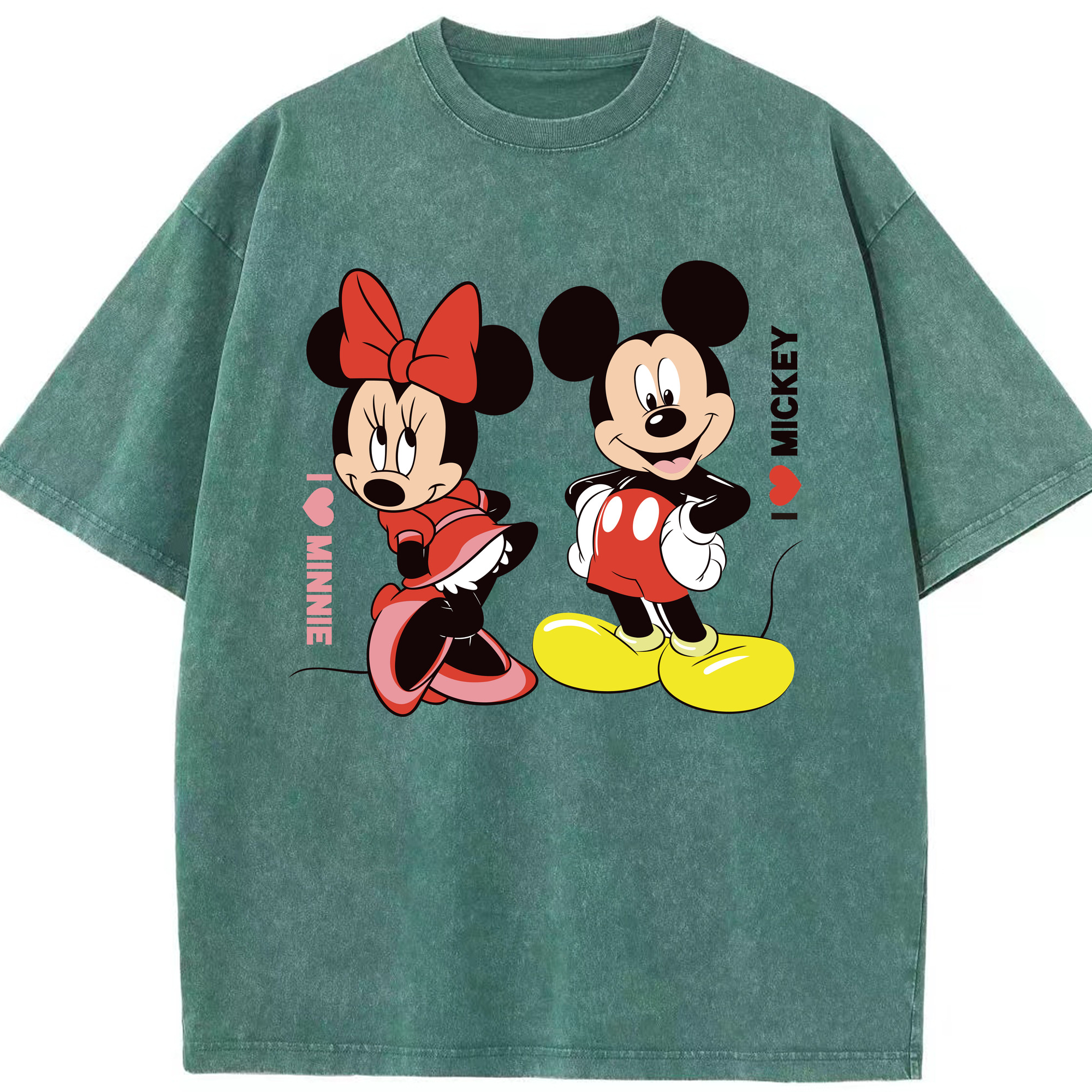 （画像用） ミッキーマウス Mickey Mouse 綿100% ヴィンテージ風 半袖Tシャツ（フロントプリント）